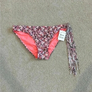 New with tags bp pink floral fringe bikini bottoms in size large